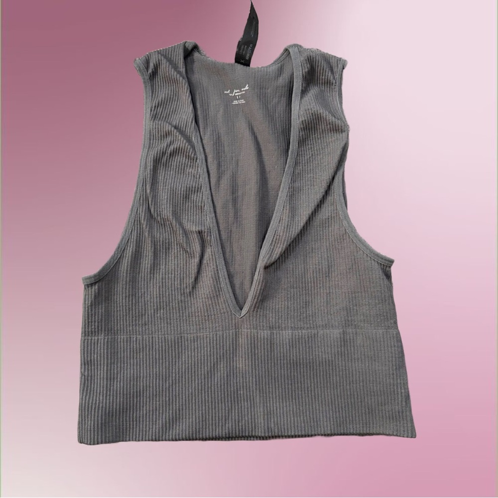 Urban Outfitters Out From Under Gray Hailey Seamless Plunge Bra Top